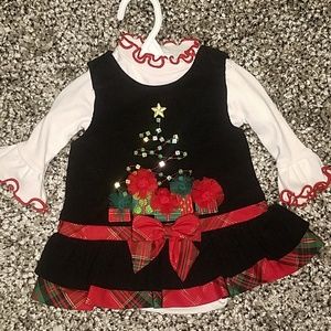Bonnie baby 3/6 mos Christmas dress